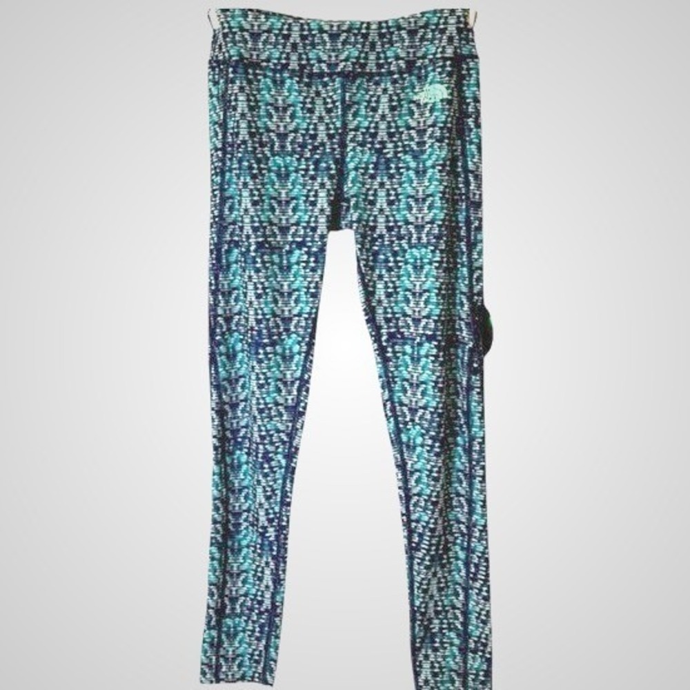 The North Face Blue Print Athletic‎ Leggings Women's Medium M/M